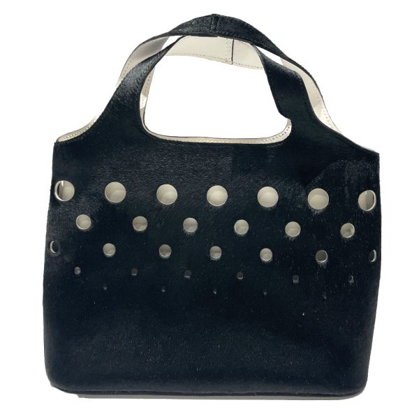 20473426 1 Salvatore Ferragamo Punching Dot Handbag Black