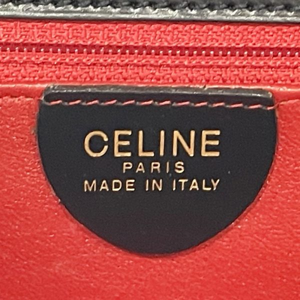 20474000 6 CELINE Circle Logo Top Handle Handbag Black