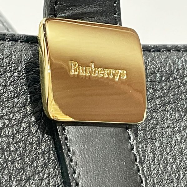 20474001 15 Burberrys Handbag Logo Plate Black