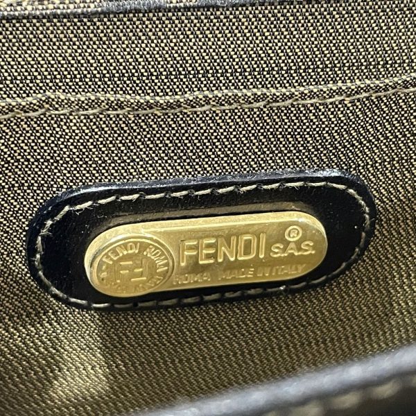 20475235 11 FENDI Logo Plate Zucca Mini Crossbody Shoulder Bag