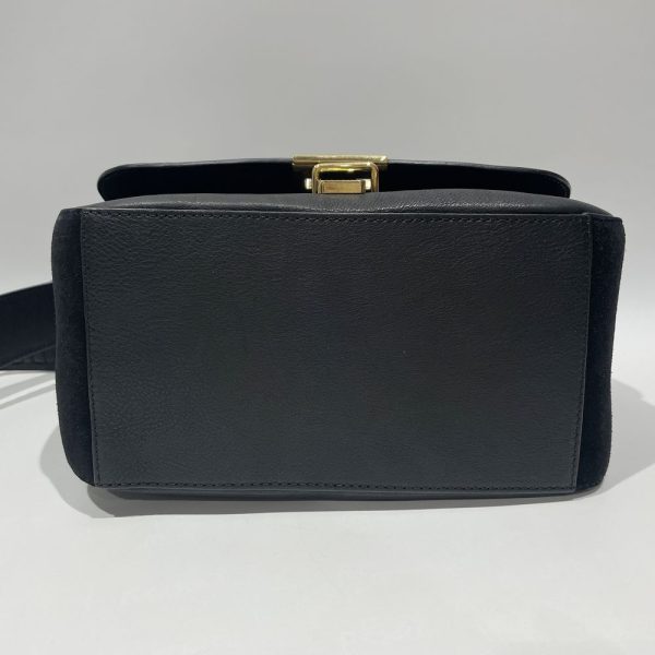 20476138 5 CELINE Logo Plate Shoulder Crossbody Black