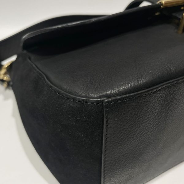 20476138 7 CELINE Logo Plate Shoulder Crossbody Black