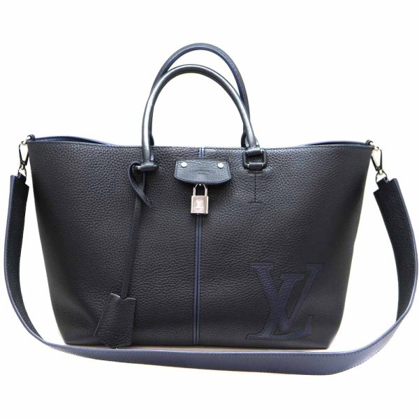 2095 1 Louis Vuitton Pernelle 2way Bag Leather Black Navy