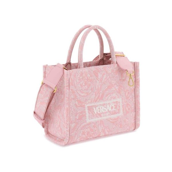 20b683272ab24a6 ik 3 Versace Athena Barocco Pink Bag Small Tote