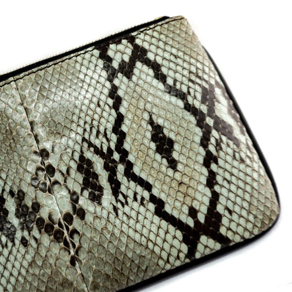 21 0943 07 Fendi Triplet Clutch Bag Leather Python Multicolor