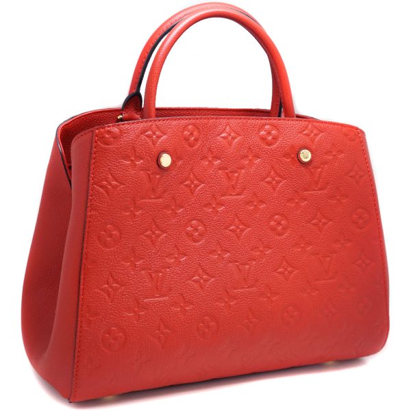 21 7290 Louis Vuitton Montaigne MM Shoulder Bag Red