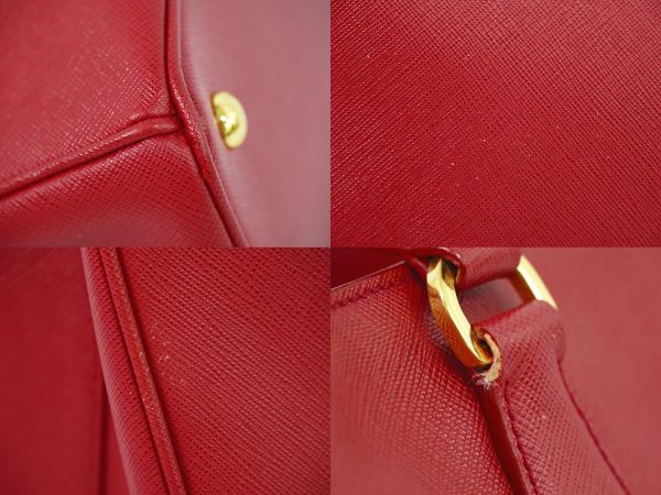 2100020000003041 4 Prada Galleria Saffiano Leather Tote Bag Red