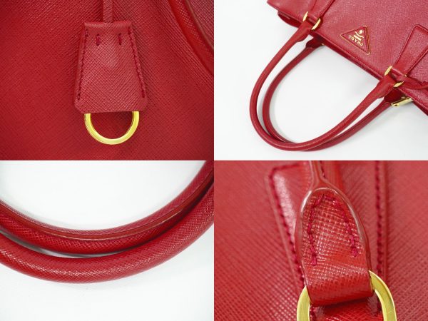 2100020000003041 5 Prada Galleria Saffiano Leather Tote Bag Red