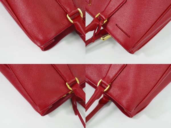 2100020000003041 6 Prada Galleria Saffiano Leather Tote Bag Red