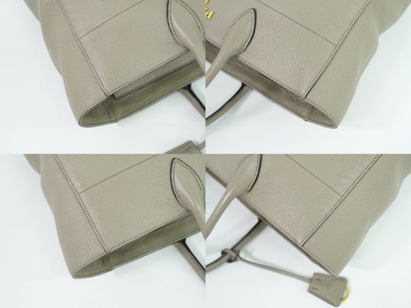 2100020000008617 6 Prada Vitello Dino Shoulder Handbag Pochette Gray