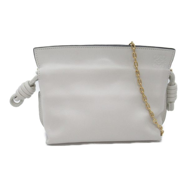 2100301127647 3 Loewe Flamenco Nano Chain Shoulder Bag Calf White