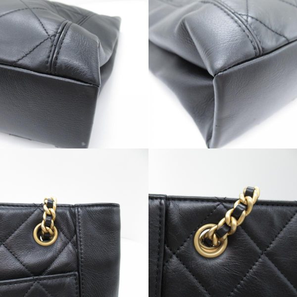 2100301129269 8c Chanel Matelasse Shoulder Tote Bag Lambskin Black