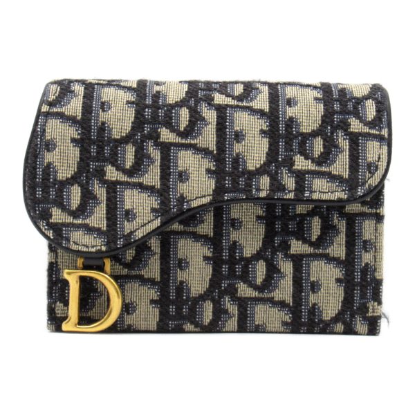 2100301133945 1 Dior Card Case Canvas Navy