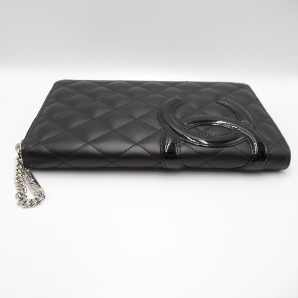 2100301136991 4 Chanel Cambon Round Zipper Long Wallet Black