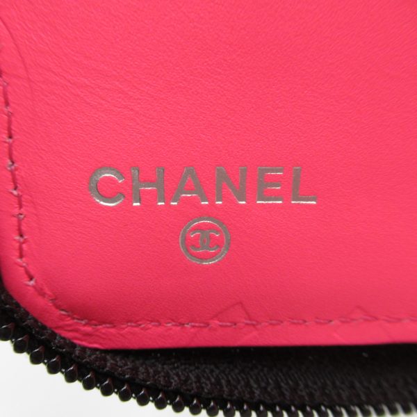 2100301136991 7 Chanel Cambon Round Zipper Long Wallet Black