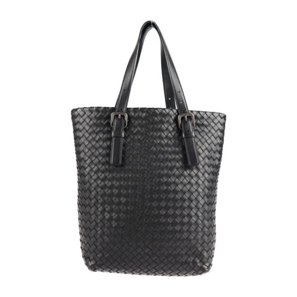 2101073007016 1 Bottega Veneta Intrecciato Leather Tote Bag Black