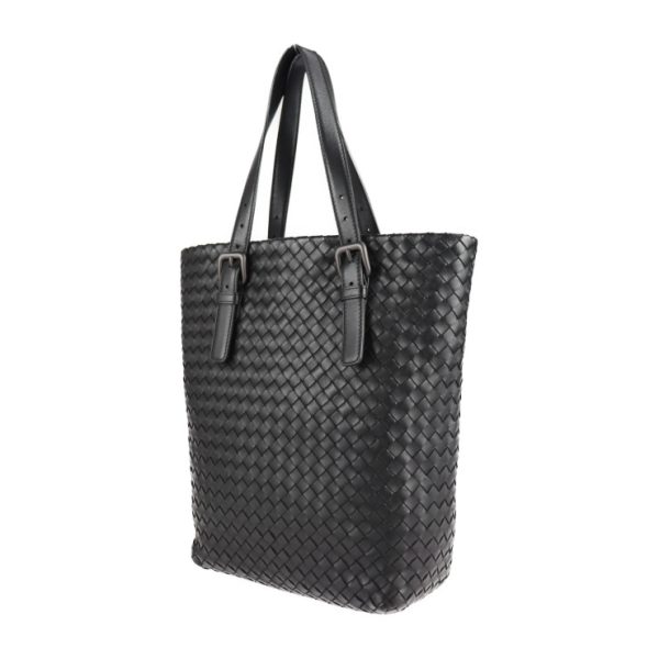 2101073007016 2 Bottega Veneta Intrecciato Leather Tote Bag Black