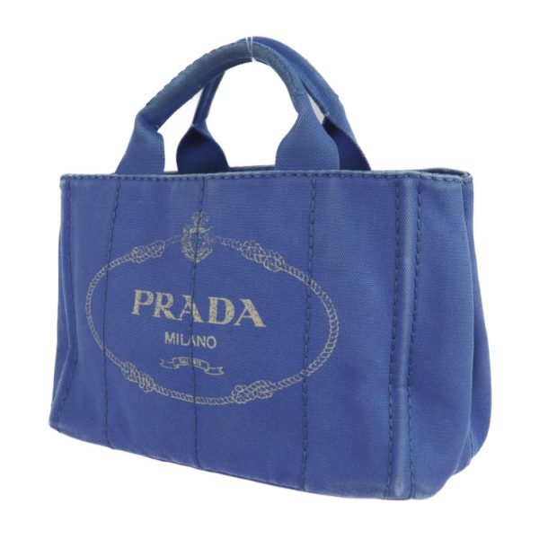 2101073007030 2 Prada Canvas Handbag Blue