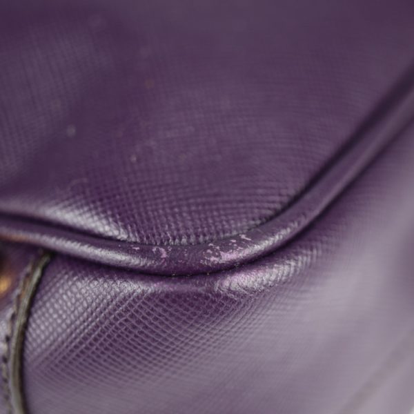 2101093007013 6 Prada Saffiano Leather Handbag Purple