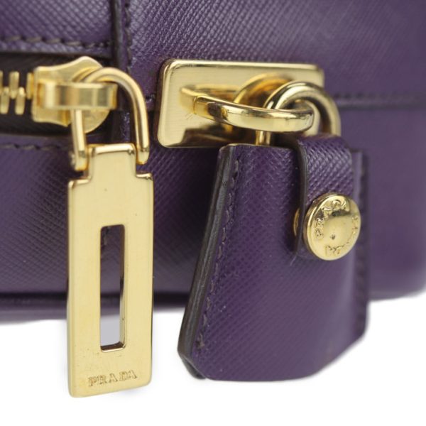 2101093007013 8 Prada Saffiano Leather Handbag Purple