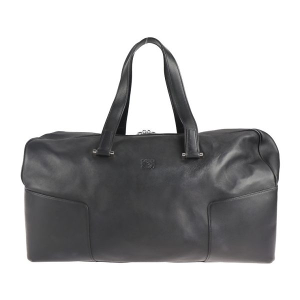 2101123002007 1 Loewe Leather Boston Bag Black