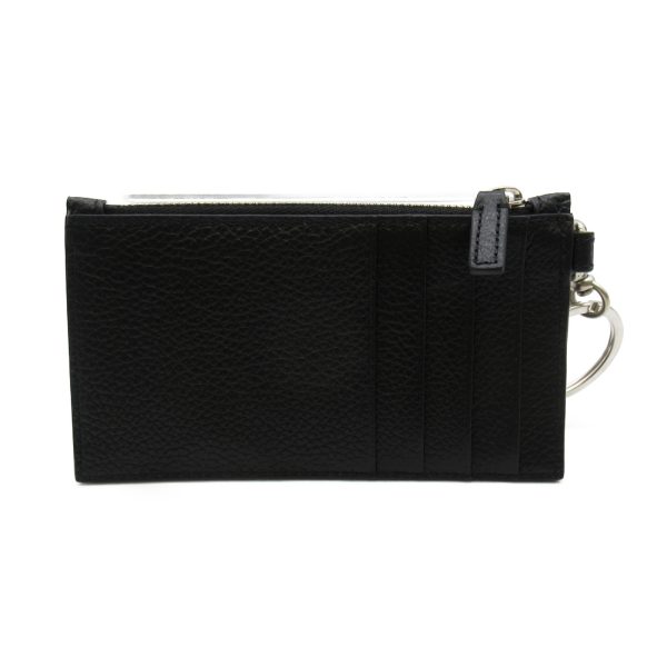 2101217360876 2 Balenciaga Cash Card Key Strap Card Case Calf Cowhide Black