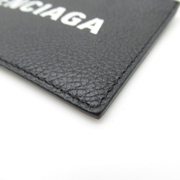 2101217360876 4 Balenciaga Cash Card Key Strap Card Case Calf Cowhide Black