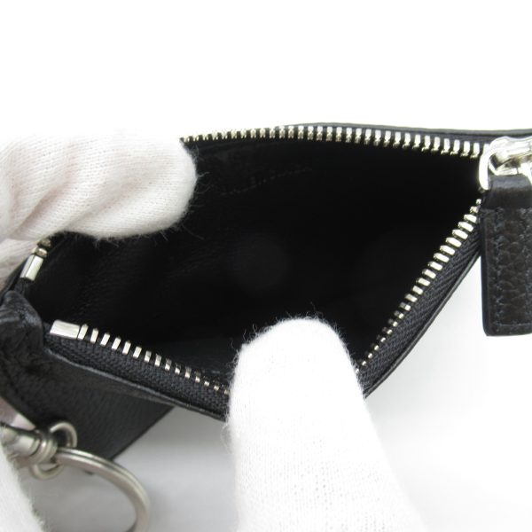 2101217360876 5 Balenciaga Cash Card Key Strap Card Case Calf Cowhide Black