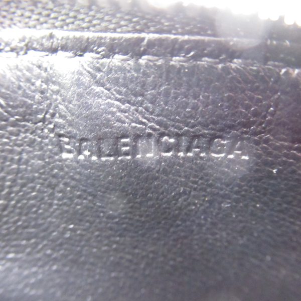 2101217360876 6 Balenciaga Cash Card Key Strap Card Case Calf Cowhide Black