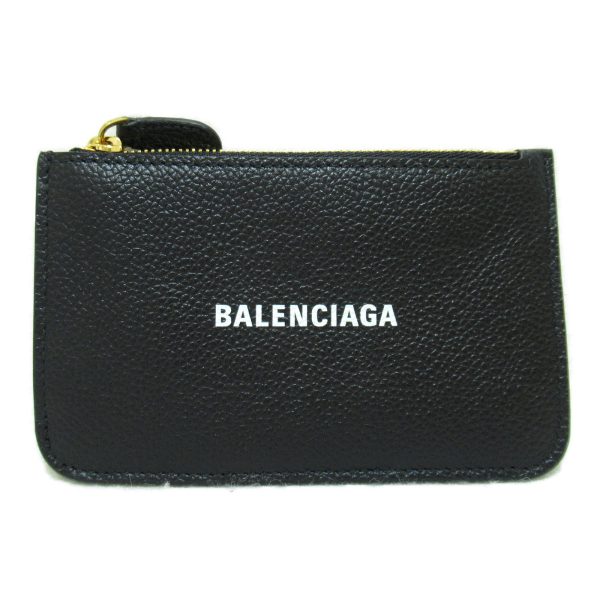 2101217360920 2 Balenciaga Card Case Key Pouch Calf Cowhide Black