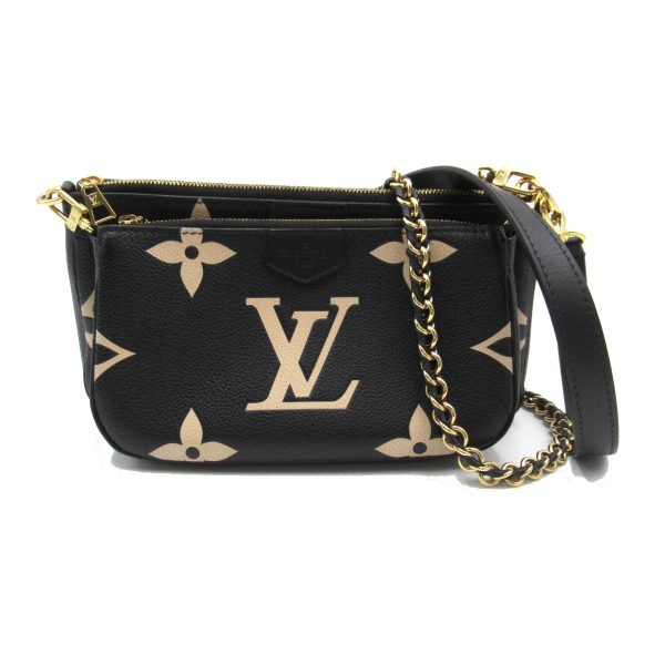 2101217437530 1 Louis Vuitton Multi Pochette Accessory Bag Leather Monogram Empreinte Womens Black