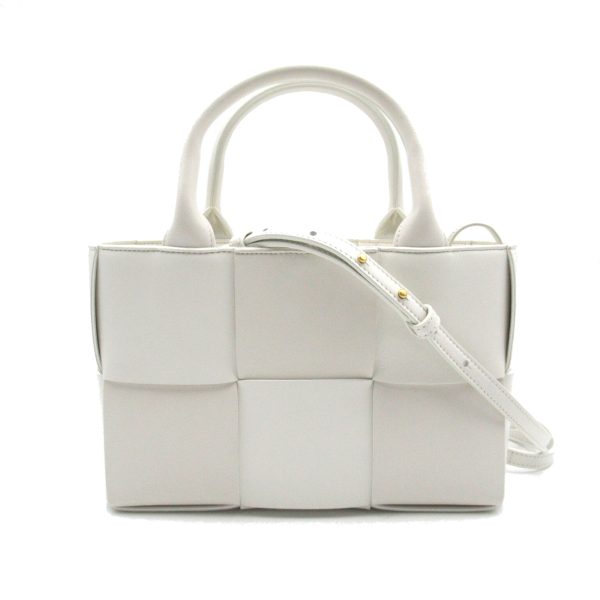 2101217483162 2 Bottega Veneta Mini Arco Tote Bag Lambskin White