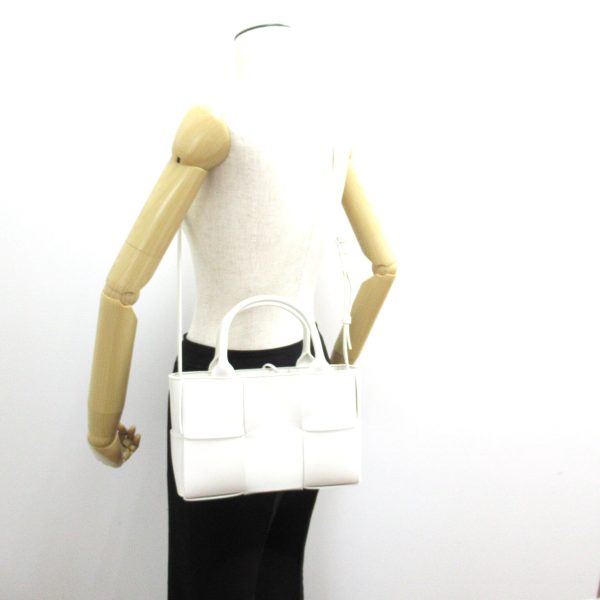 2101217483162 6 Bottega Veneta Mini Arco Tote Bag Lambskin White