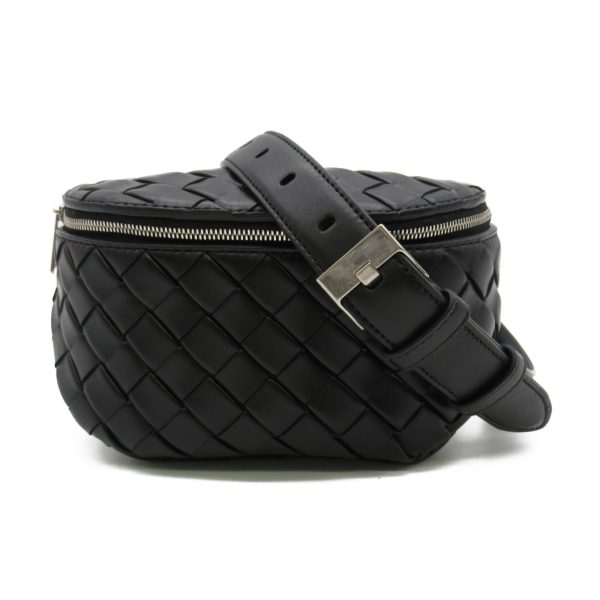 2101217483285 1 Bottega Veneta Waist Bag Body Bag Leather Black