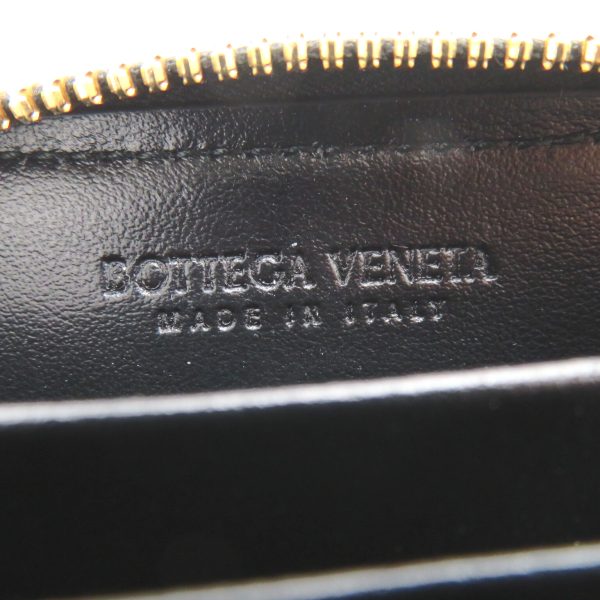 2101217483292 6 Bottega Veneta Intrecciato Round Zipper Card Case Leather Black