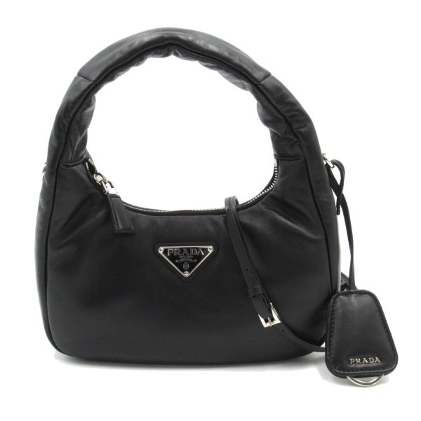 2101217485913 1 Prada 2Way Shoulder Bag in Leather Black