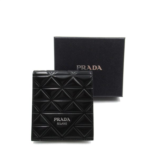 2101217486330 8 Prada Bifold Wallet in Leather Black