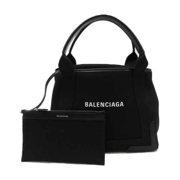 2101217533775 1 Balenciaga Small Cabas Tote Bag Cotton Calf Black