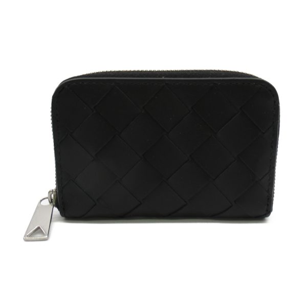 2101217541787 1 Bottega Veneta Zippered Coin Purse Calf Cowhide Black