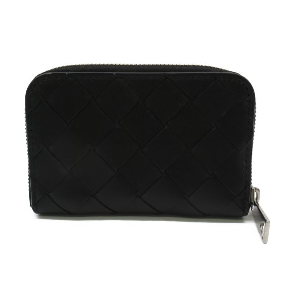 2101217541787 2 Bottega Veneta Zippered Coin Purse Calf Cowhide Black