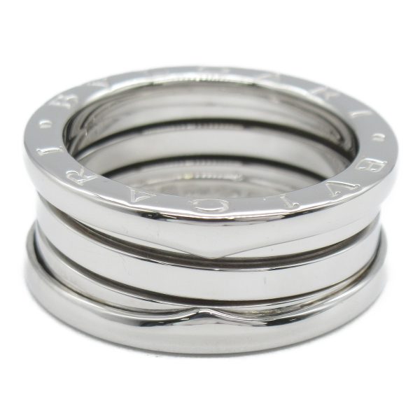 2101217554206 3 Bulgari B Zero1 3 band Ring K18WG White Gold Mens Womens Silver