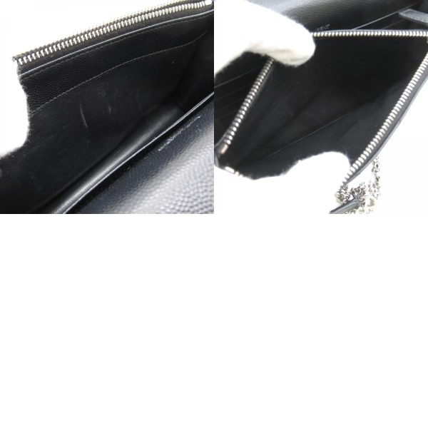 2101217569453 10c Yves Saint Laurent Chain Wallet Shoulder Bag in Leather Black