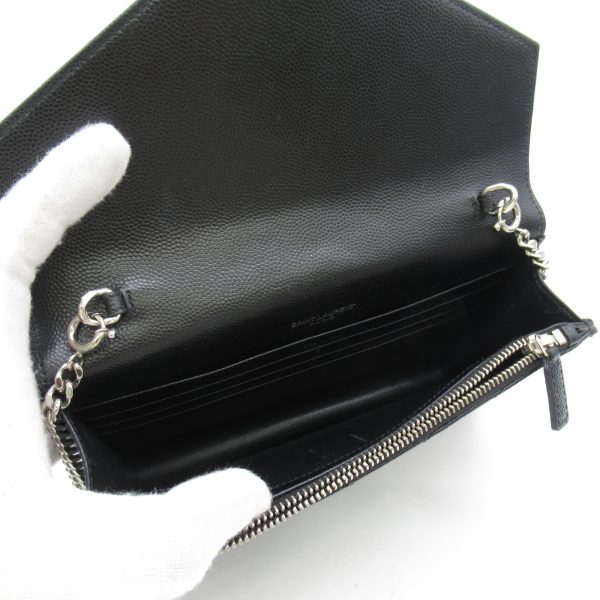 2101217569453 8 Yves Saint Laurent Chain Wallet Shoulder Bag in Leather Black