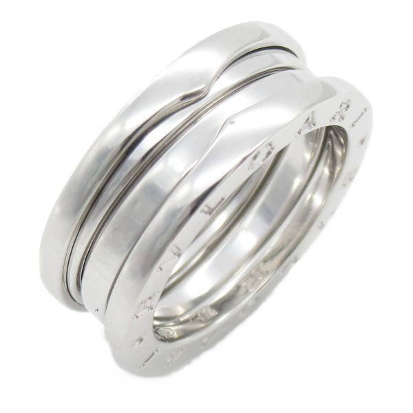 2101217581660 1 Bulgari B Zero1 3 band Ring K18WG White Gold Mens Womens Silver