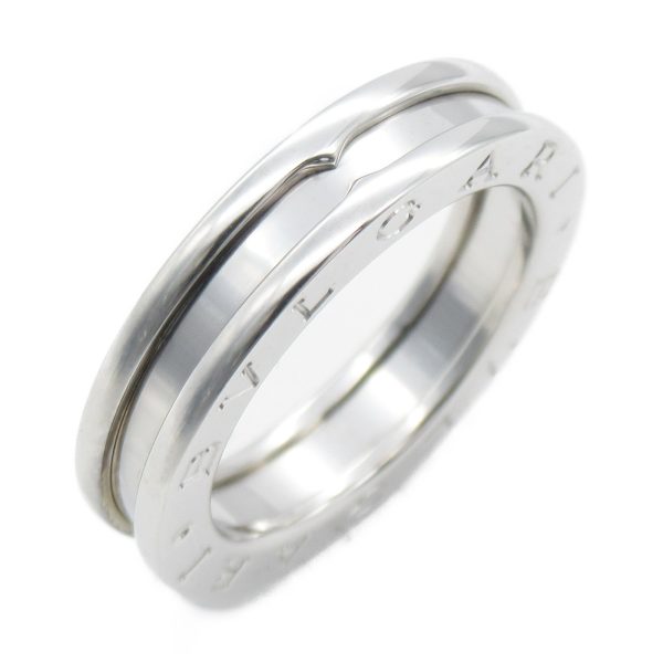 2101217586467 1 BVLGARI B zero1 1 Band Ring K18WG White Gold Mens Womens Silver