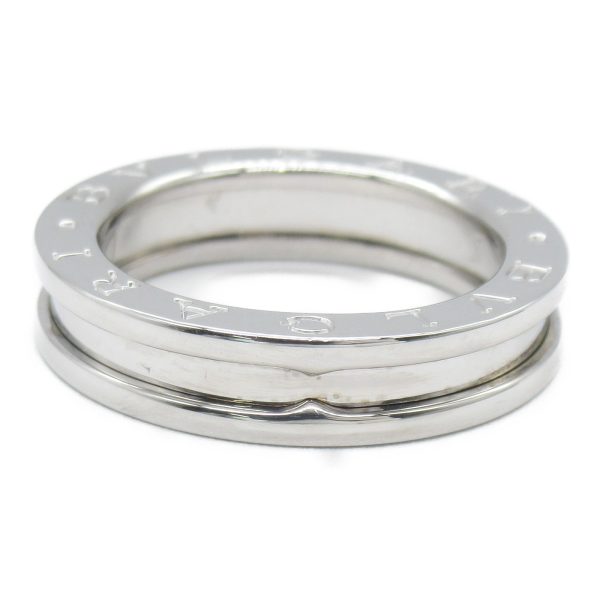 2101217586467 3 BVLGARI B zero1 1 Band Ring K18WG White Gold Mens Womens Silver