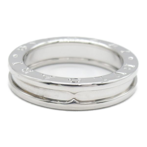 2101217586689 3 Bvlgari BVLGARI B zero1 1 Band Ring K18WG Mens Womens Silver