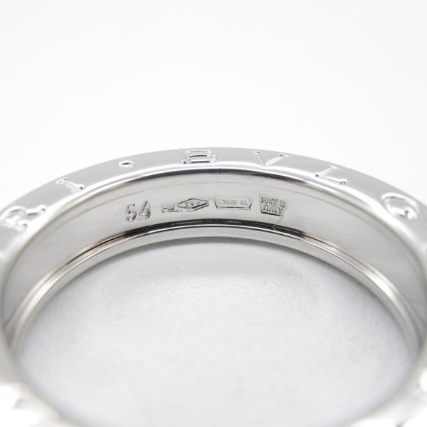 2101217586689 4 Bvlgari BVLGARI B zero1 1 Band Ring K18WG Mens Womens Silver