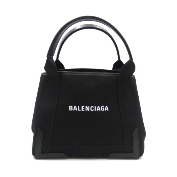 2101217605083 2 Balenciaga Cabas Leopard Pattern Tote Bag Canvas Navy