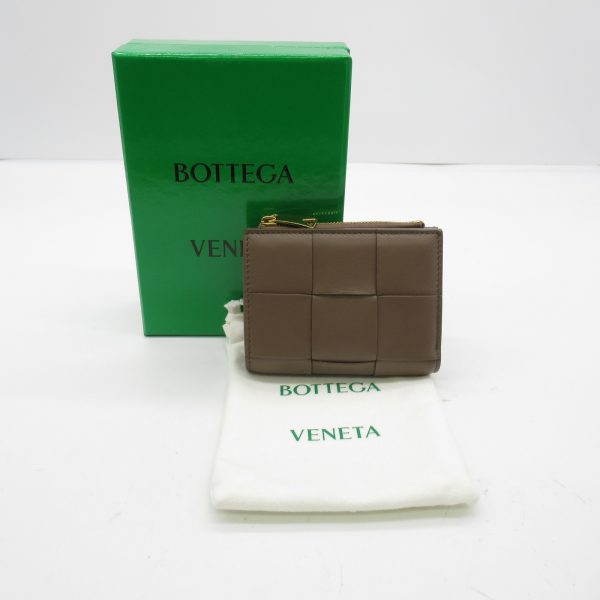 2101217605328 8 Bottega Veneta Bifold Wallet Leather Brown Taupe Gray